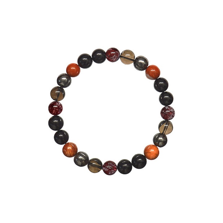 Bratara healing Chakra 1 - Muladhara - sfere 8mm - cristale semipretioase, unisex, e-crystals