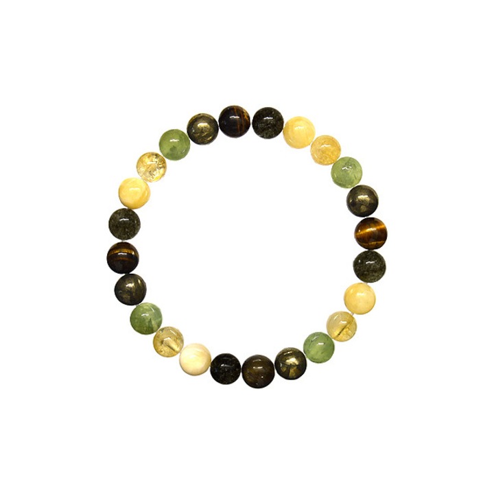 Bratara healing Chakra 3 - Manipura - sfere 8mm - cristale semipretioase, unisex, e-crystals