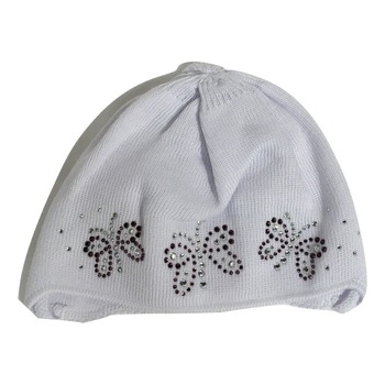 Caciulita baby fetite,Marika,NR. 50,alb Caciulita baby fetite,Marika,NR. 50,alb