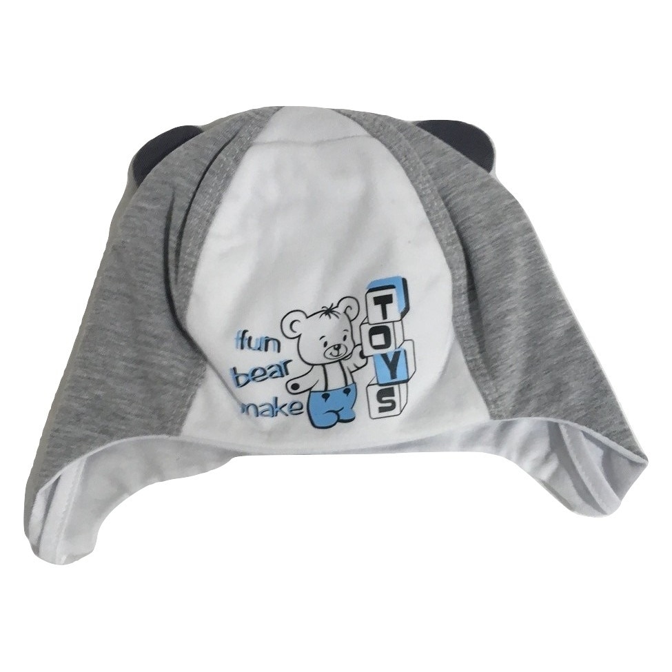 Caciulita baieti,Marika,model Toys,alb/gri,marimea 42 cm