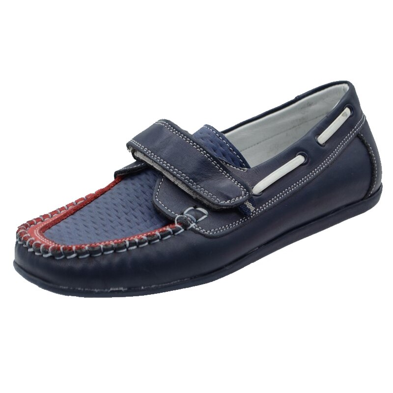 Mocasini ortopedici din piele, pentru baieti, Black Tavern, Bleumarin