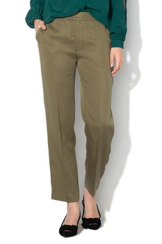 Pepe Jeans London, Pantaloni eleganti, din lyocell Daphne, Verde militar, S Pepe Jeans London, Pantaloni eleganti, din lyocell Daphne, Verde militar, S