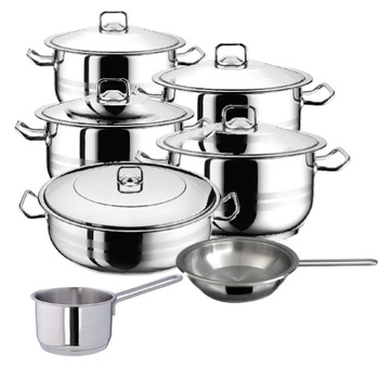 Set 4 oale cu capac 8 piese 3l 4l 6l 8l +cratita 8.5 l+tigaie+cratita cu coada 2l HASCEVHER GASTRO Set 4 oale cu capac 8 piese 3l 4l 6l 8l +cratita 8.5 l+tigaie+cratita cu coada 2l HASCEVHER GASTRO