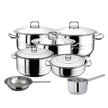 Set 4 oale cu capac 8 piese 3l 6l 10.5l 16.5l HASCEVHER GASTRO +cratita 8.5 l+tigaie+cratita cu coada 2l Set 4 oale cu capac 8 piese 3l 6l 10.5l 16.5l HASCEVHER GASTRO +cratita 8.5 l+tigaie+cratita cu coada 2l