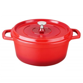 Cratita aluminiu 2.4 Litri Grunberg AA013, 20 cm, Capac, Interior teflonat, Rosu Cratita aluminiu 2.4 Litri Grunberg AA013, 20 cm, Capac, Interior teflonat, Rosu