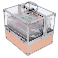 Trusa de Machiaj 60 piese + geanta aluminiu roz Luminous Zmile Cosmetics