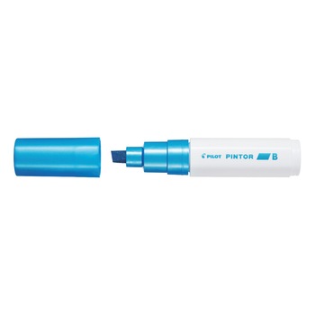 Marker cu vopsea Pilot Pintor Metalic, varf tesit, 8 mm, Albastru Marker cu vopsea Pilot Pintor Metalic, varf tesit, 8 mm, Albastru