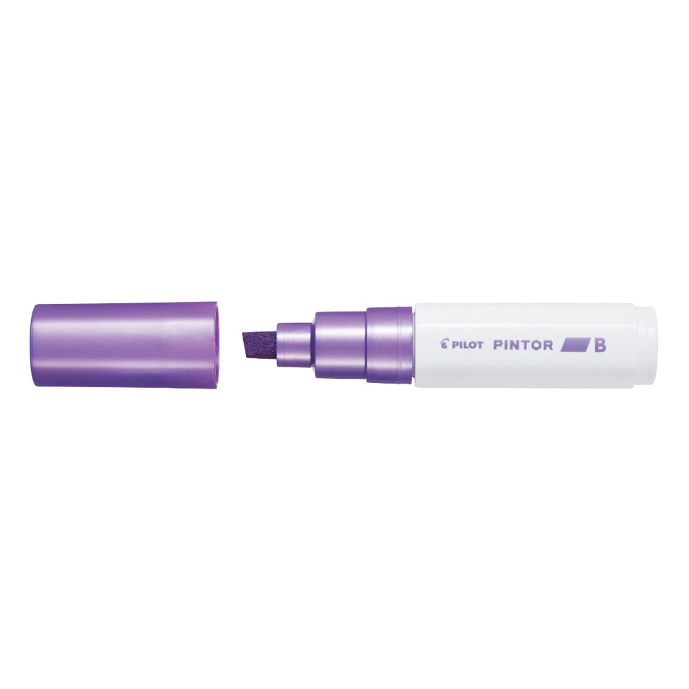 Marker cu vopsea Pilot Pintor Metalic, varf tesit, 8 mm, Violet