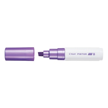 Marker cu vopsea Pilot Pintor Metalic, varf tesit, 8 mm, Violet Marker cu vopsea Pilot Pintor Metalic, varf tesit, 8 mm, Violet