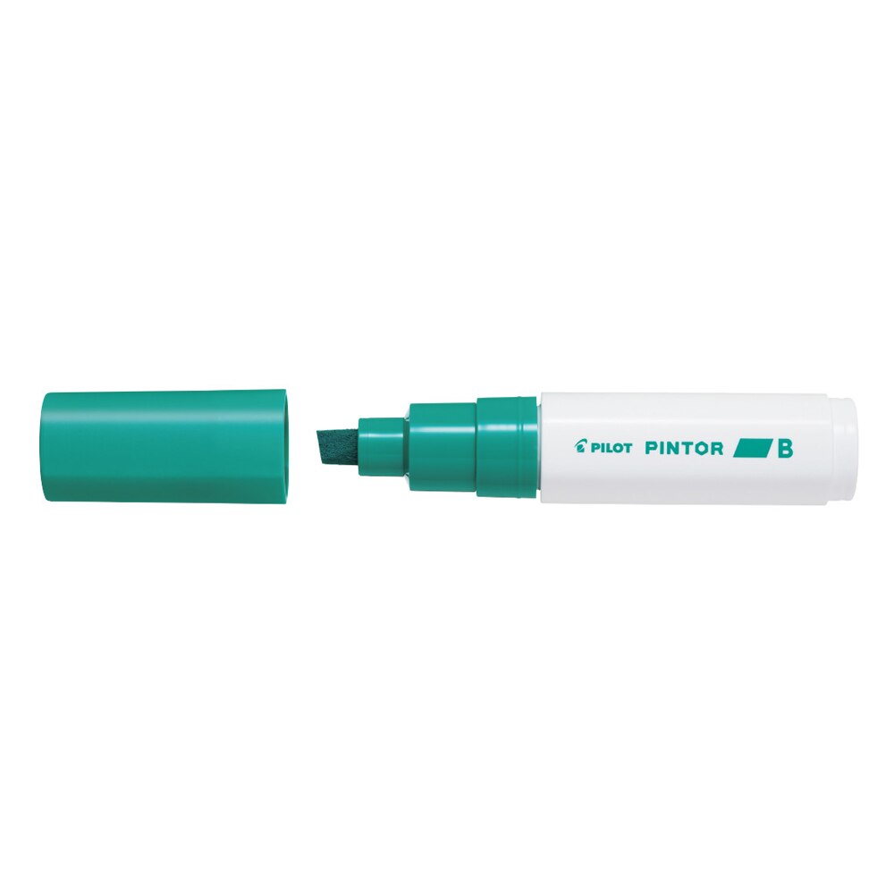 Marker cu vopsea Pilot Pintor, varf tesit, 8 mm, Verde