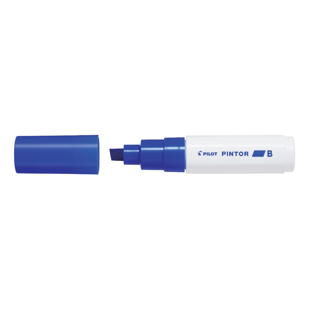 Marker cu vopsea Pilot Pintor, varf tesit, 8 mm, Albastru