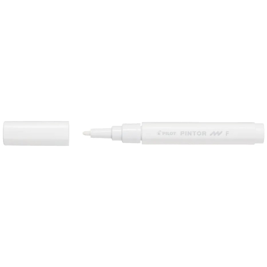 Marker cu vopsea Pilot Pintor Pastel, varf rotund, 1.0 mm, Alb