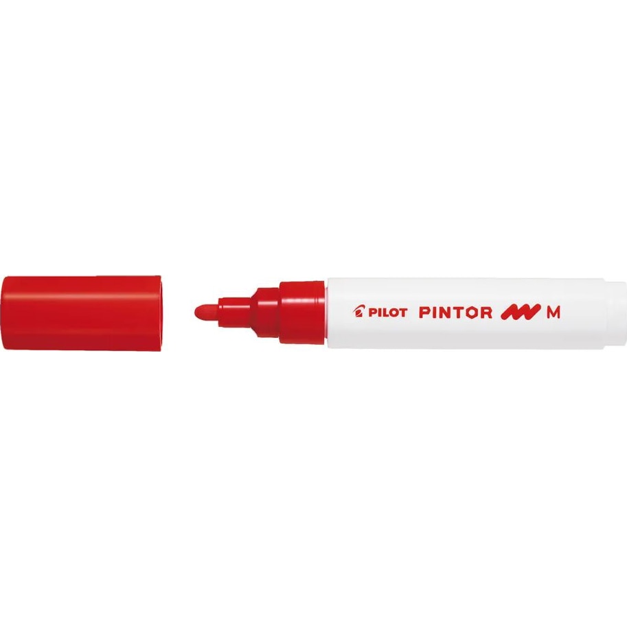 Marker cu vopsea Pilot Pintor, varf rotund, 1.4 mm, Rosu