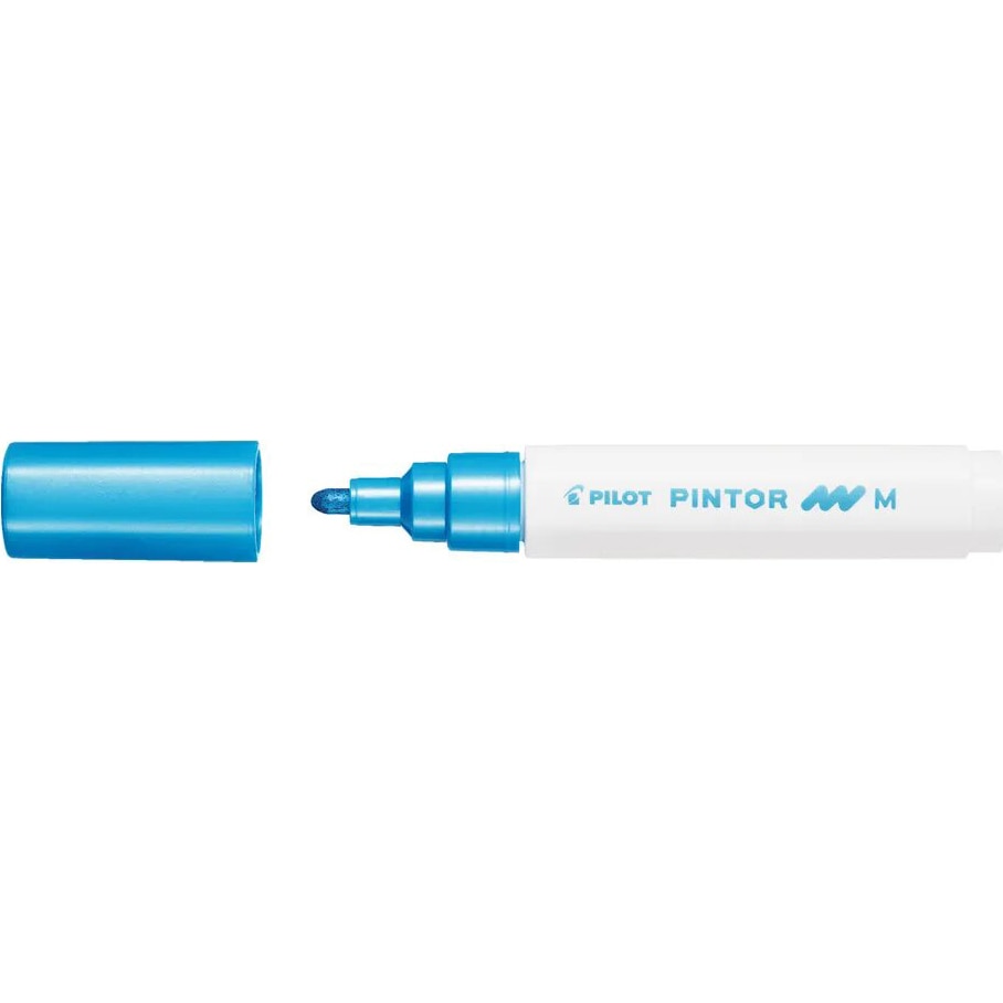 Marker cu vopsea Pilot Pintor Metalic, varf rotund, 1.4 mm, Albastru