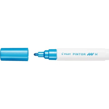 Marker cu vopsea Pilot Pintor Metalic, varf rotund, 1.4 mm, Albastru Marker cu vopsea Pilot Pintor Metalic, varf rotund, 1.4 mm, Albastru