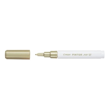 Marker cu vopsea Pilot Pintor auriu, varf extra subtire Marker cu vopsea Pilot Pintor auriu, varf extra subtire