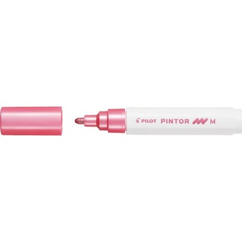 Marker cu vopsea Pilot Pintor Metalic, varf rotund, 1.4 mm, Roz Marker cu vopsea Pilot Pintor Metalic, varf rotund, 1.4 mm, Roz