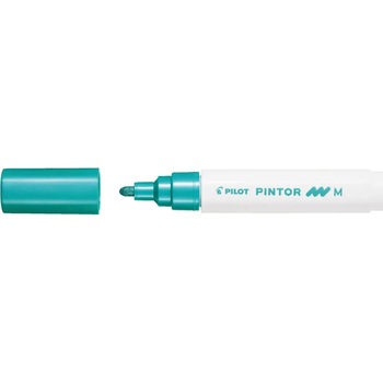 Marker cu vopsea Pilot Pintor Metalic, varf rotund, 1.4 mm, Verde Marker cu vopsea Pilot Pintor Metalic, varf rotund, 1.4 mm, Verde