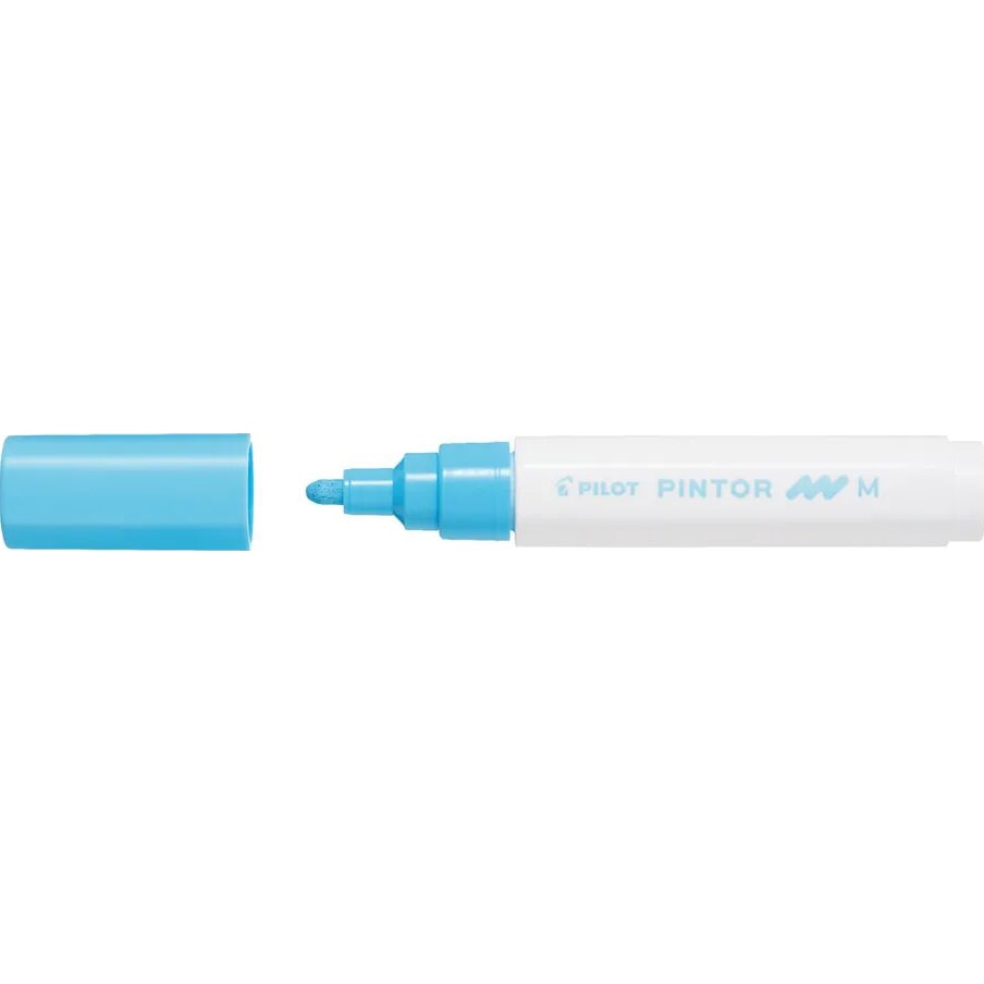 Marker cu vopsea Pilot Pintor Pastel, varf rotund, 1.4 mm, Bleu