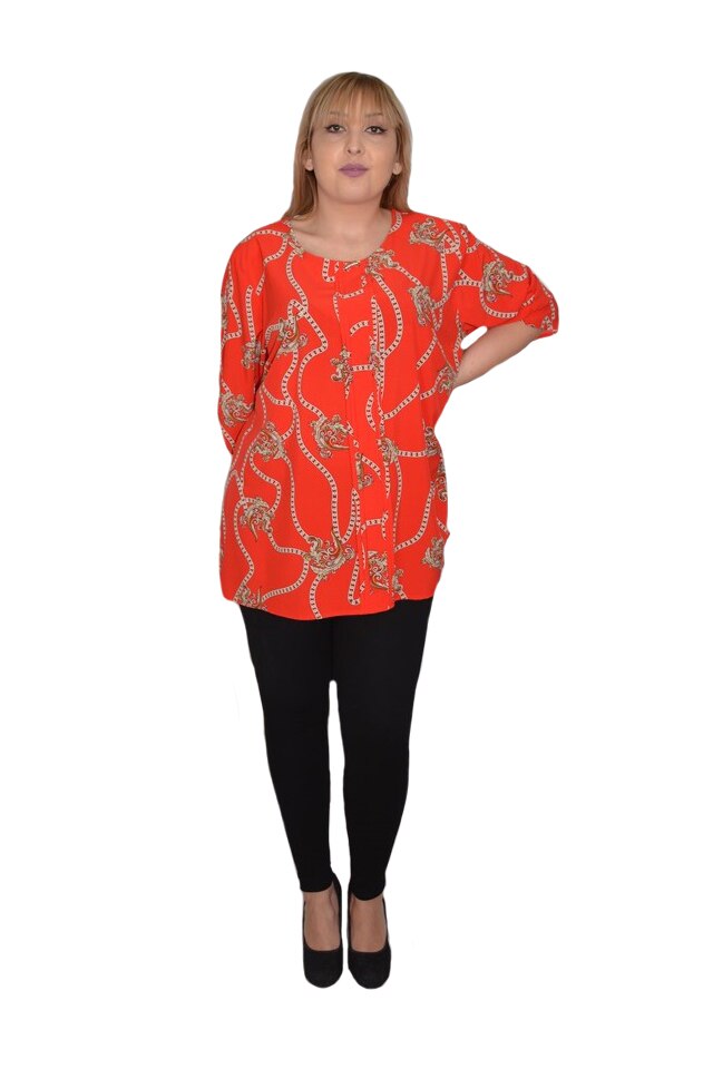 Bluza dama, lejera, casual, model vintage, D&J Exclusive, Rosu