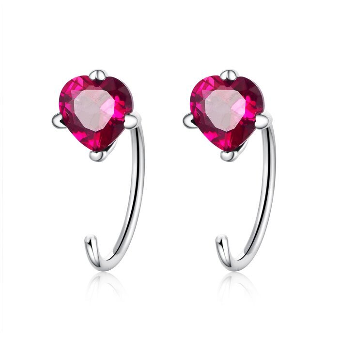 Cercei din argint Valentines Heart