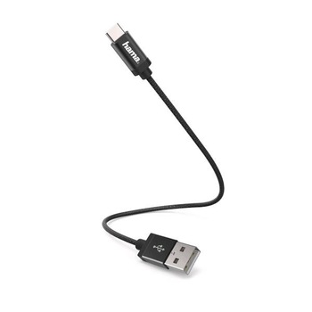 Cablu HAMA 178281, USB 2.0 A mascul - USB-C male, 0,2 m., Negru, HAMA-178281 Cablu HAMA 178281, USB 2.0 A mascul - USB-C male, 0,2 m., Negru, HAMA-178281