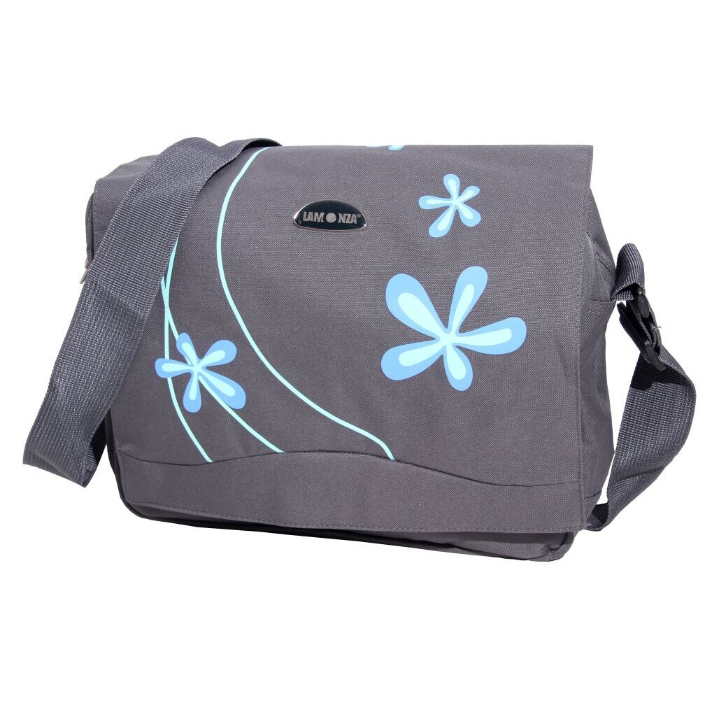 Geanta umar Lamonza Graffiti gri/albastru, 36x10x27 cm, 350 gr