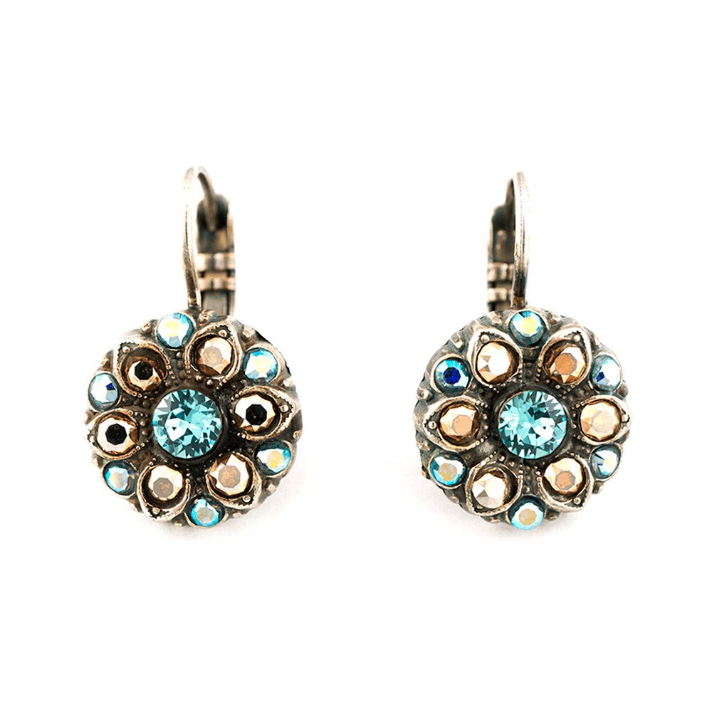 Cercei placati cu Argint 925, Cristale, Blue Suede Shoes by Roxannes - Mariana Jewellery, Albastru/Bej 1401-1008SP6