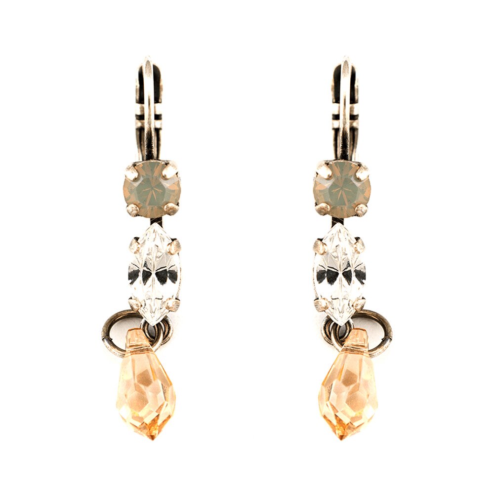 Cercei placati cu Argint 925, Cristale, Champagne and Caviar by Roxannes - Mariana Jewellery, Cristal Transparent/Bej 1514/1-391100SP6