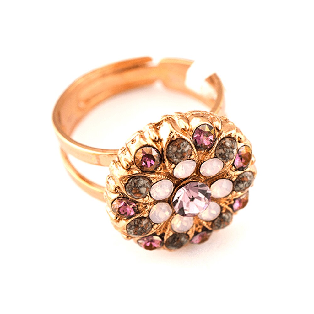 Inel placat cu Aur roz de 24K, Cristale, Guardian Angel by Roxannes - Mariana Jewellery, Multicolor 7217-1022RG