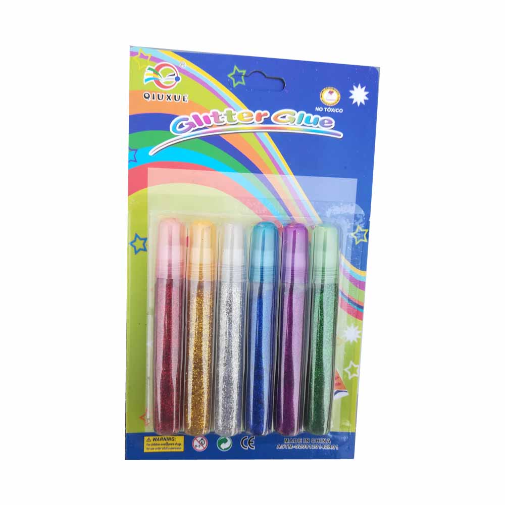 Lipici cu sclipici Vision, 12gr, 6 buc/set