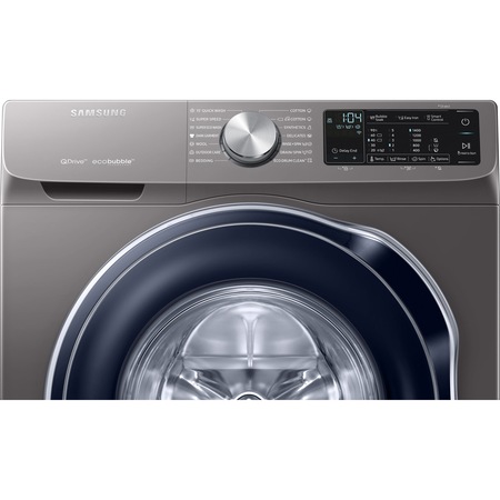 Masina de spalat rufe Samsung WW90M644OBX/LE, Quick Drive, Q-Drum, Q-rator, Eco Bubble, Smart Control, 9kg, 1400 rpm, 60 cm, Clasa A+++, Inox