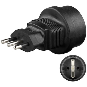 Adaptor priza Schuko ->Italian Goobay Adaptor priza Schuko ->Italian Goobay