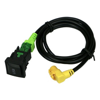 Cablu USB INPUT tip Buton pentru RCD RNS VW Golf 5 Golf 6 Jetta EOS Cablu USB INPUT tip Buton pentru RCD RNS VW Golf 5 Golf 6 Jetta EOS