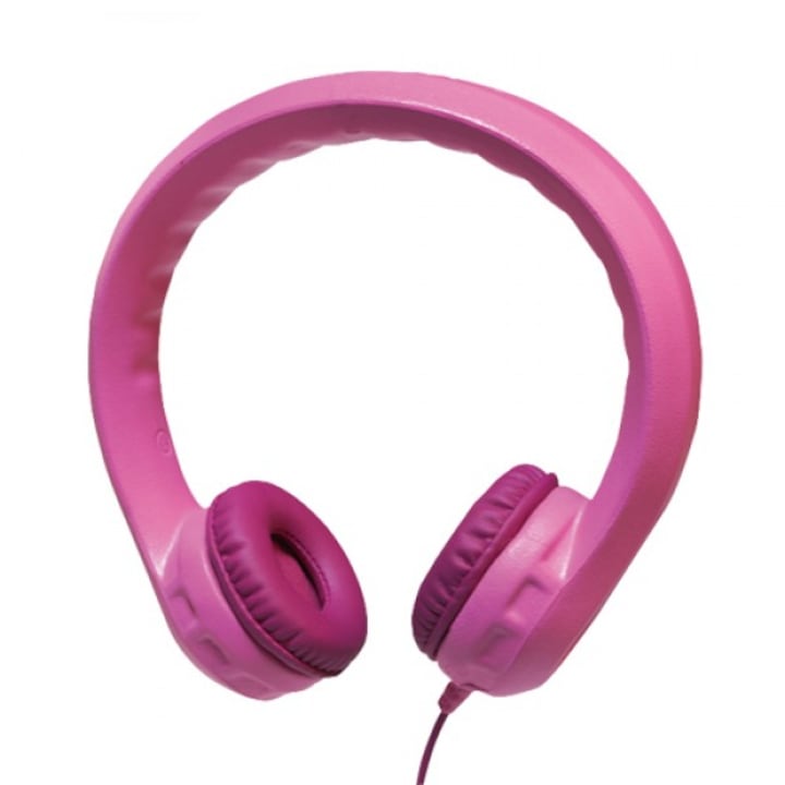 Gyerek színes Logilink rugalmas fejhallgató, rózsaszín
