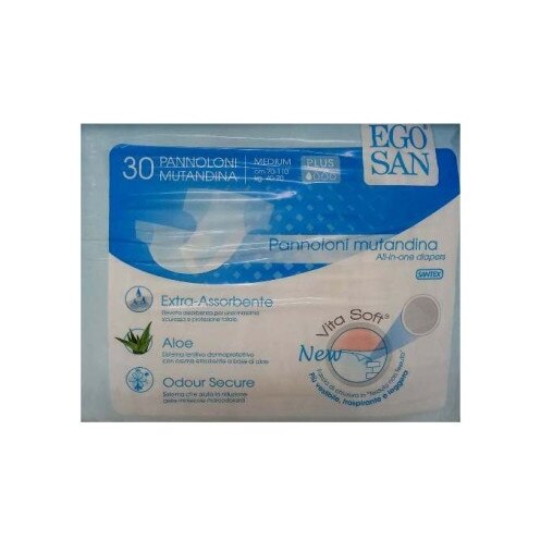 Scutece adulti EGOSAN MEDIUM 1 picatura Plus Vita Soft calitatea II 30 buc