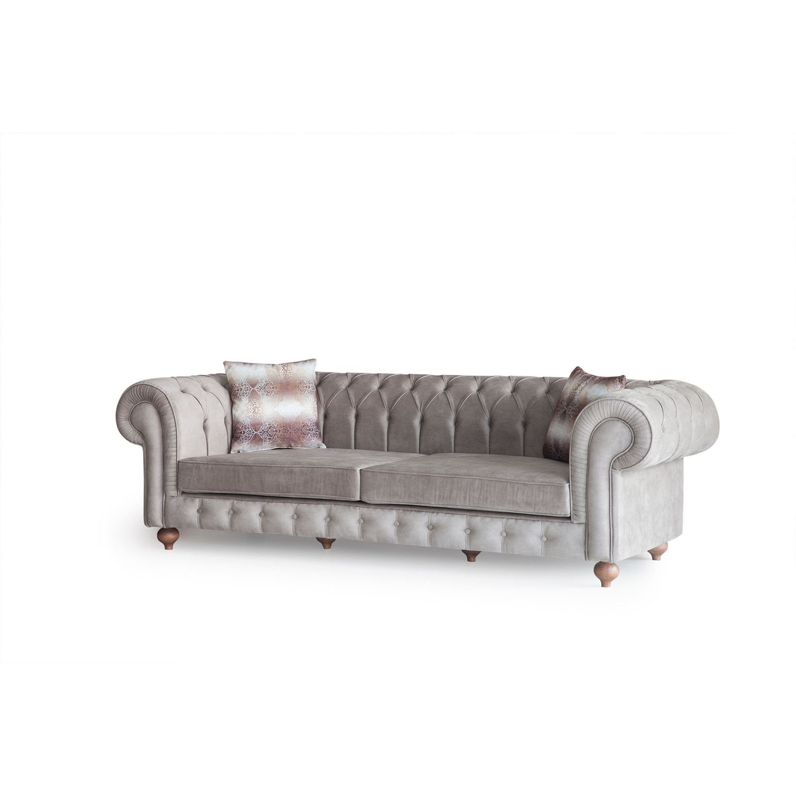 Canapea fixa Roma,235x95x80cm,Gri deschis