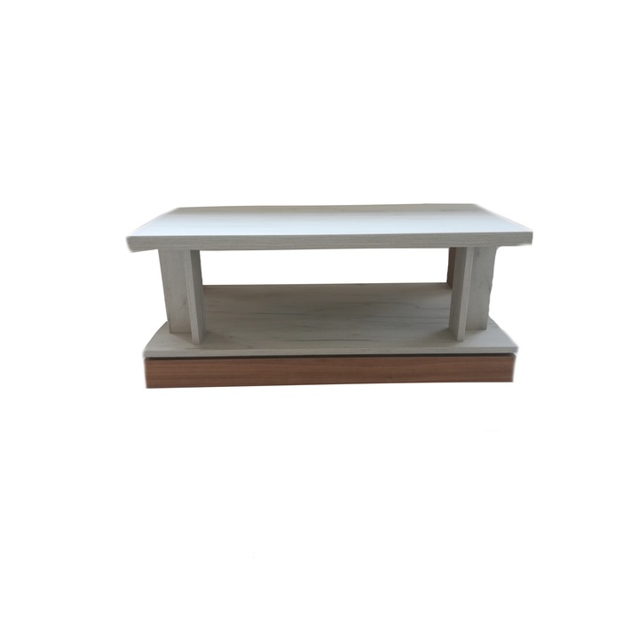 Masuta pentru cafea, Ketor Design, Stejar albit, 100x60x42 cm