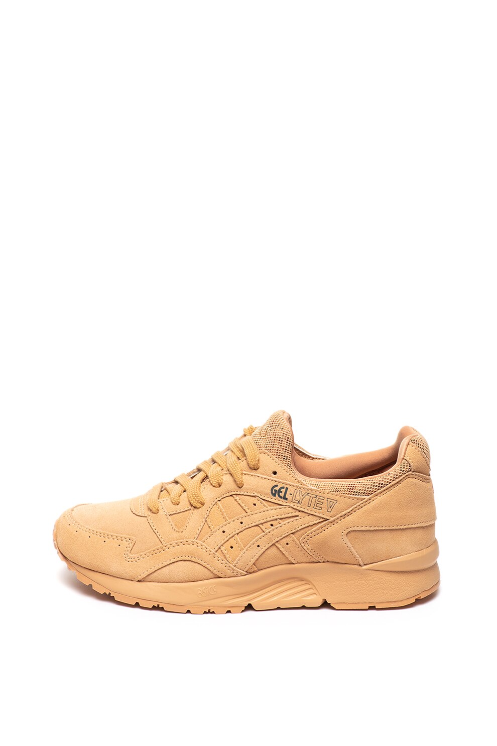 Asics, Pantofi sport slip-on de piele intoarsa si material textil Gel-Lyte V