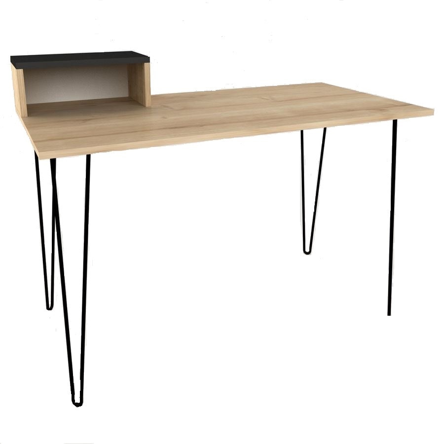Birou Alves Modella, Stejar/metal, 120 x 60 x 75 cm
