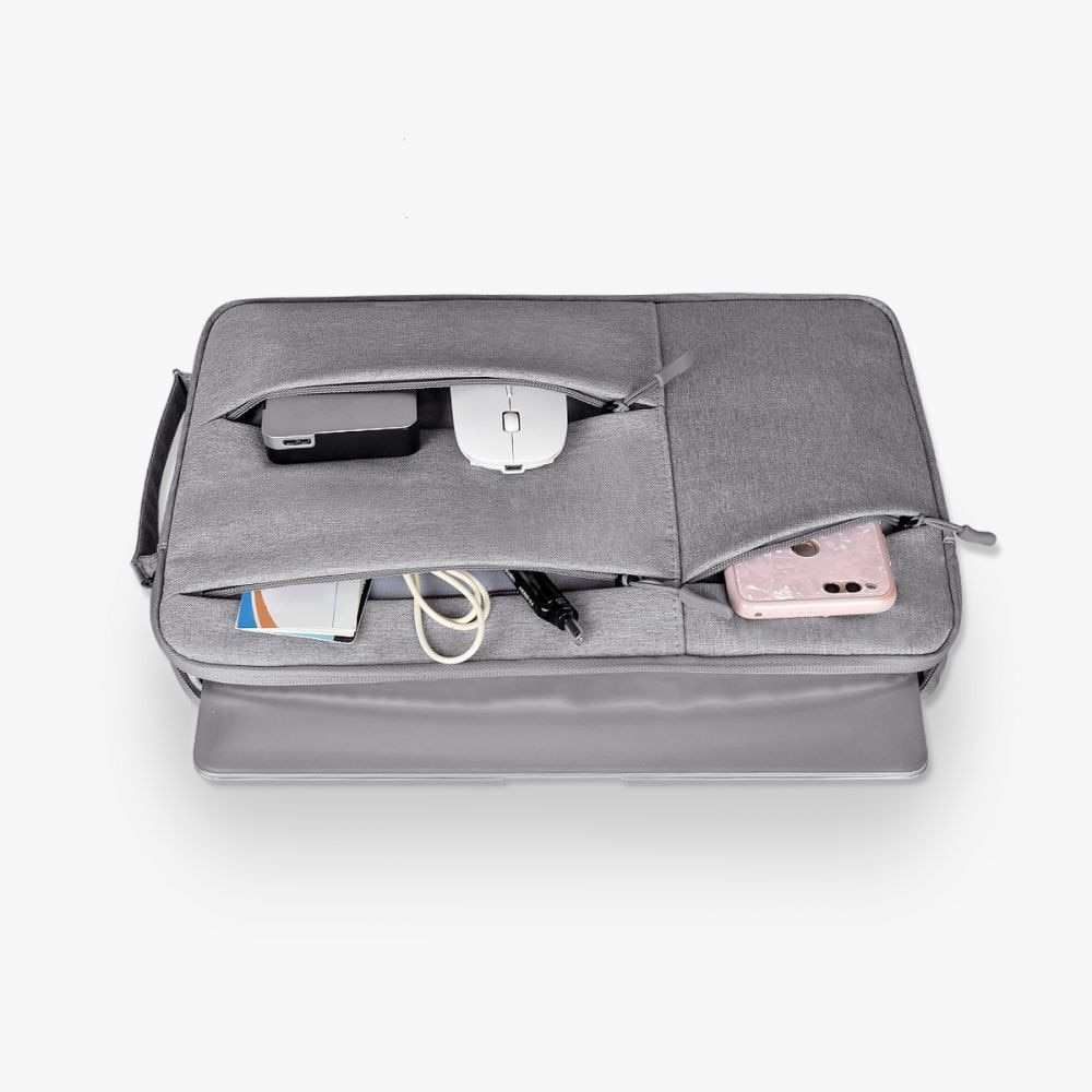 Geanta laptop 14 inch Tech-Protect Pocket Dark Grey