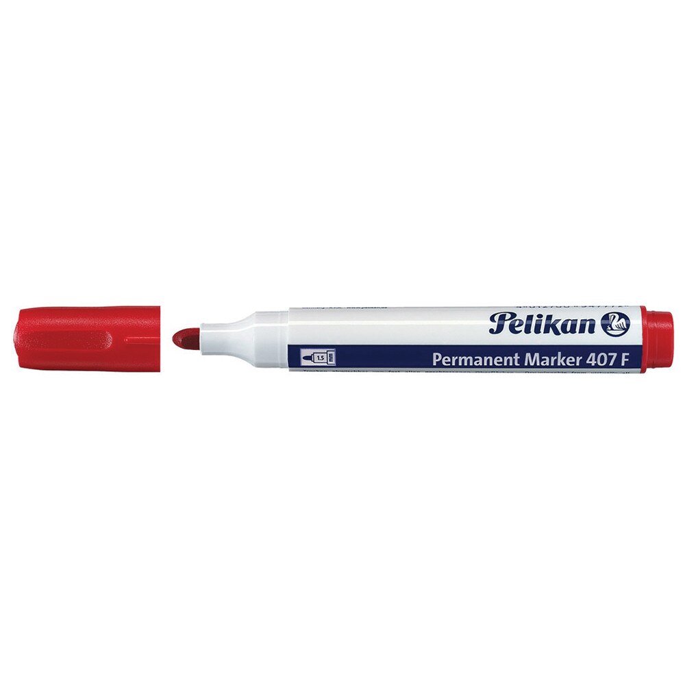 Marker permanent 407 cu varf rotund Pelikan Rosu
