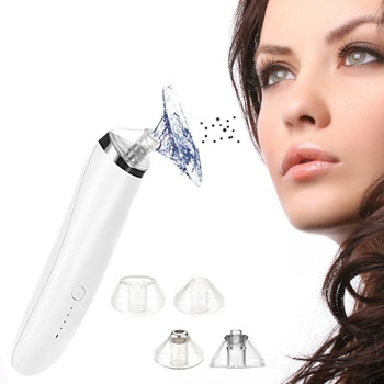 Aparat cu vacuum pentru puncte negre, 4 trepte de absorbtie, microdermabraziune, reincarcabil, alb Aparat cu vacuum pentru puncte negre, 4 trepte de absorbtie, microdermabraziune, reincarcabil, alb