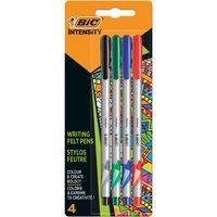 Linere BIC Intensity Medium, 0.8 mm, diverse culori, blister 4 bucati