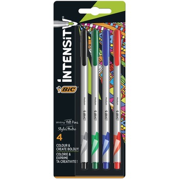 Linere BIC Intensity Medium, 0.8 mm, diverse culori, blister 4 bucati Linere BIC Intensity Medium, 0.8 mm, diverse culori, blister 4 bucati