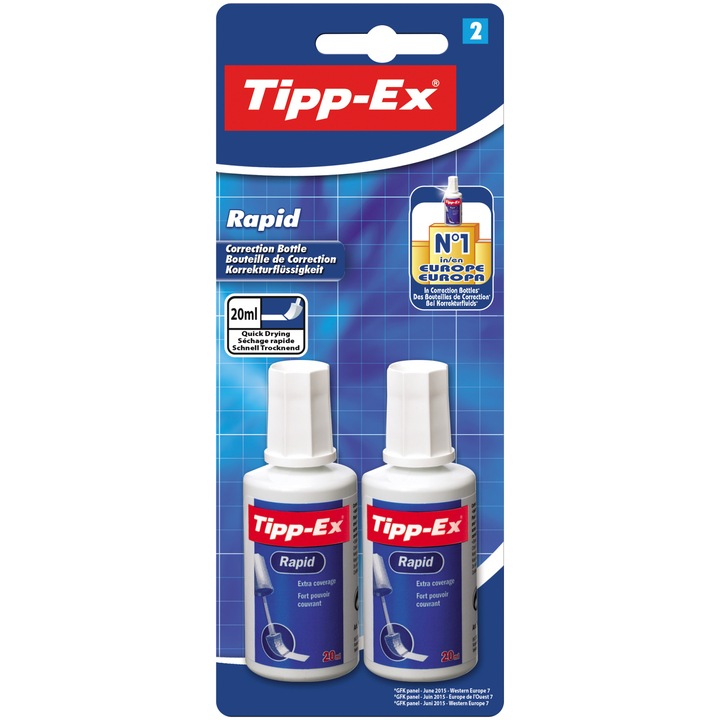 Corector Tipp-Ex Rapid 20ml Bl/2