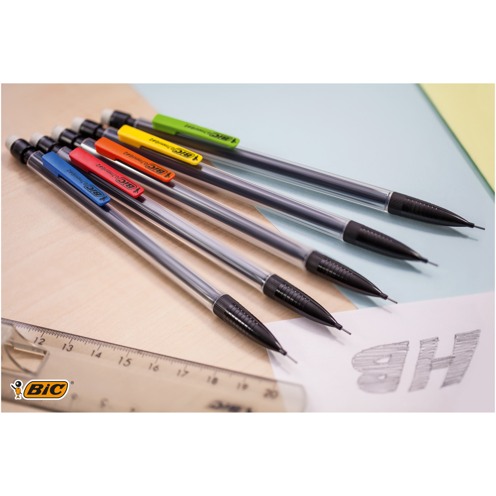 10 Criterium Mechanical Pencils 0.7 mm 8 Fun 2 Original BIC