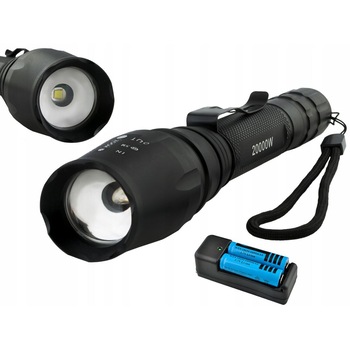 Lanterna Militara cu Zoom, 3 moduri de iluminat, LED Cree, 2000W, XML-T6 Lanterna Militara cu Zoom, 3 moduri de iluminat, LED Cree, 2000W, XML-T6
