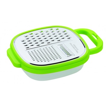 Razatoare Bohmann cu recipient din plastic si capac, verde Razatoare Bohmann cu recipient din plastic si capac, verde