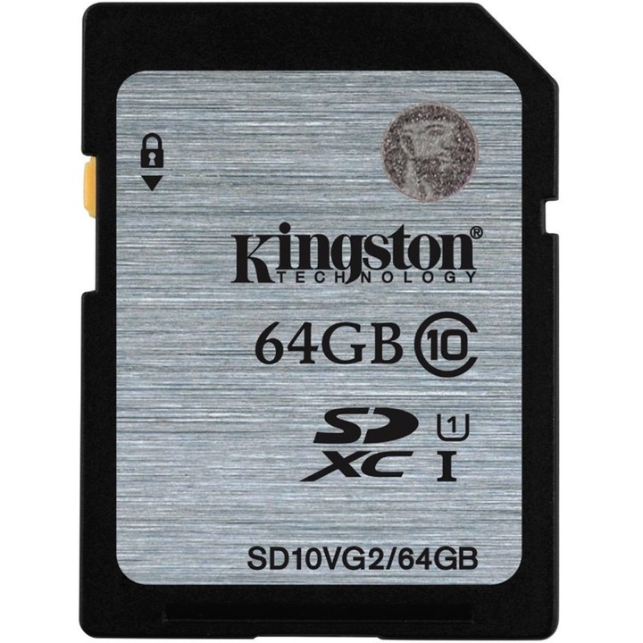 Card de memorie Kingston SDXC, 64GB, Class 10, UHS-I